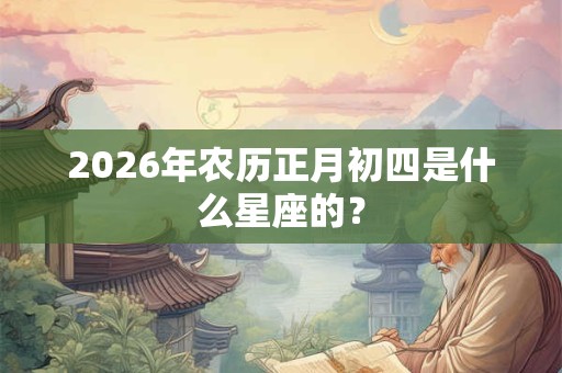 2026年农历正月初四是什么星座的? 2026年农历正月初四是什么星座的?