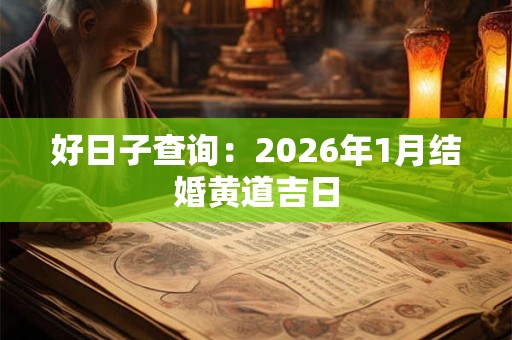 好日子查询：2026年1月结婚黄道吉日