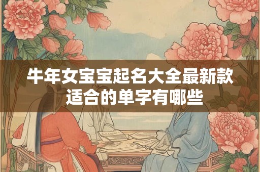牛年女宝宝起名大全最新款 适合的单字有哪些 牛年女宝宝起名大全最新款 适合的单字有哪些