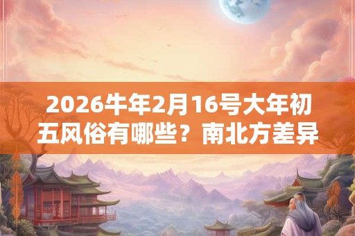 2026牛年2月16号大年初五风俗有哪些？南北方差异大吗？