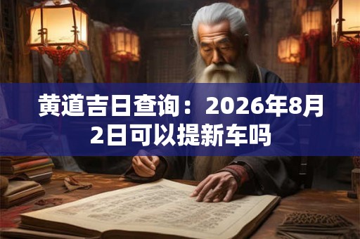 黄道吉日查询:2026年8月2日可以提新车吗 黄道吉日查询:2026年8月2日可以提新车吗