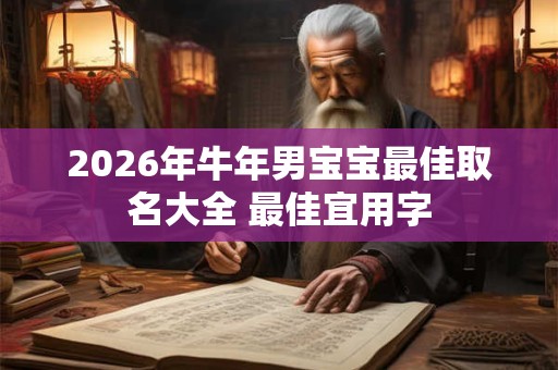 2026年牛年男宝宝最佳取名大全 最佳宜用字