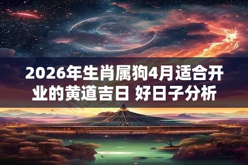 2026年生肖属狗4月适合开业的黄道吉日 好日子分析