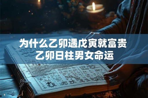 为什么乙卯遇戊寅就富贵 乙卯日柱男女命运 为什么乙卯遇戊寅就富贵 乙卯日柱男女命运