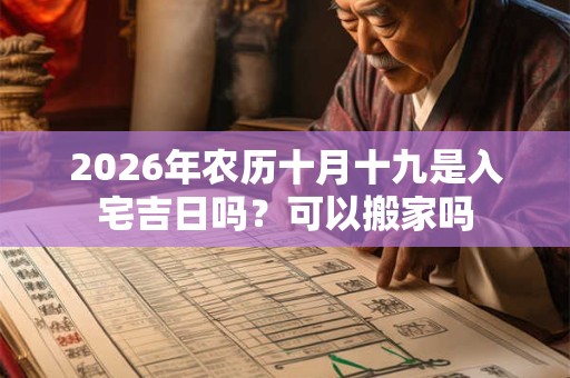 2026年农历十月十九是入宅吉日吗?可以搬家吗 2026年农历十月十九是入宅吉日吗?可以搬家吗