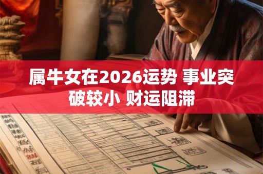 属牛女在2026运势 事业突破较小 财运阻滞