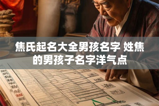 焦氏起名大全男孩名字 姓焦的男孩子名字洋气点