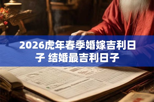 2026虎年春季婚嫁吉利日子 结婚最吉利日子 2026虎年春季婚嫁吉利日子 结婚最吉利日子