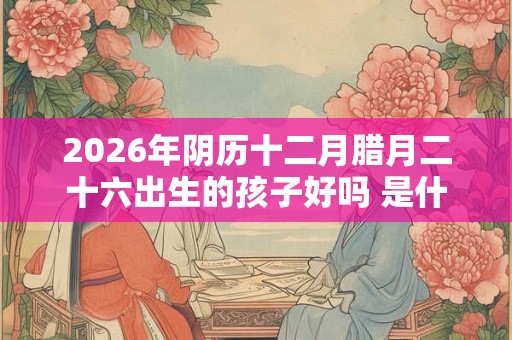 2026年阴历十二月腊月二十六出生的孩子好吗 是什么命