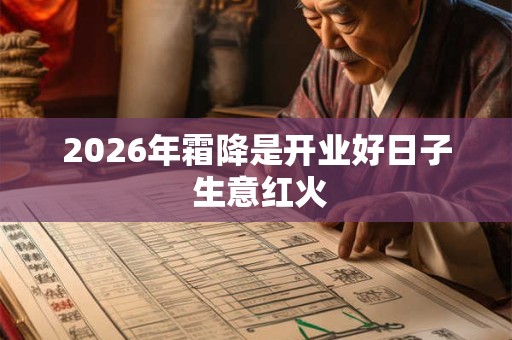 2026年霜降是开业好日子 生意红火 2026年霜降是开业好日子 生意红火