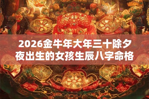 2026金牛年大年三十除夕夜出生的女孩生辰八字命格 2026金牛年大年三十除夕夜出生的女孩生辰八字命格