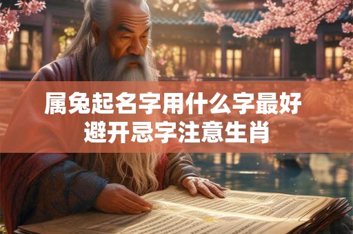 属兔起名字用什么字最好 避开忌字注意生肖