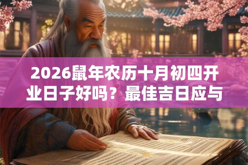 2026鼠年农历十月初四开业日子好吗?最佳吉日应与八字相合 2026鼠年农历十月初四开业日子好吗?最佳吉日应与八字相合