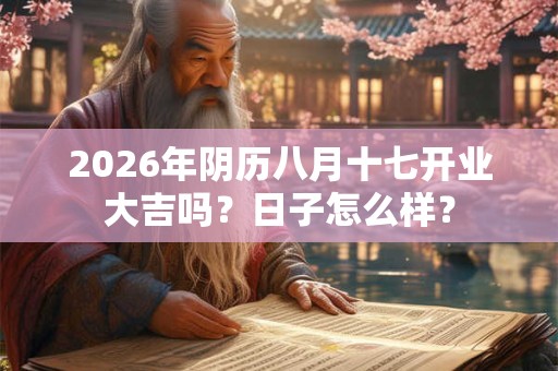 2026年阴历八月十七开业大吉吗?日子怎么样? 2026年阴历八月十七开业大吉吗?日子怎么样?