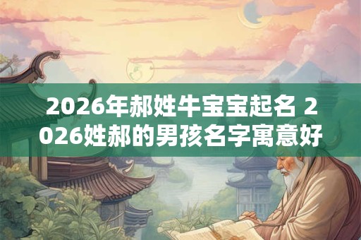 2026年郝姓牛宝宝起名 2026姓郝的男孩名字寓意好 2026年郝姓牛宝宝起名 2026姓郝的男孩名字寓意好