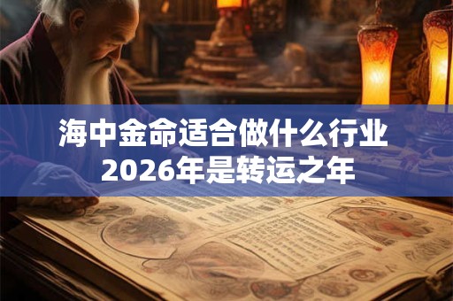 海中金命适合做什么行业 2026年是转运之年