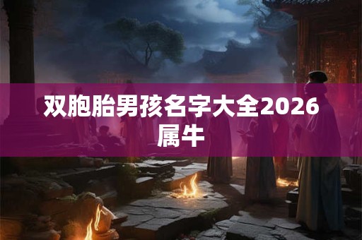 双胞胎男孩名字大全2026属牛 双胞胎男孩名字大全2026属牛