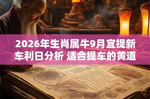 2026年生肖属牛9月宜提新车利日分析 适合提车的黄道吉日 2026年生肖属牛9月宜提新车利日分析 适合提车的黄道吉日