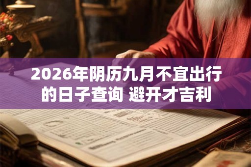 2026年阴历九月不宜出行的日子查询 避开才吉利