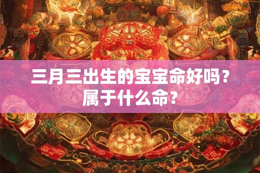 三月三出生的宝宝命好吗？属于什么命？