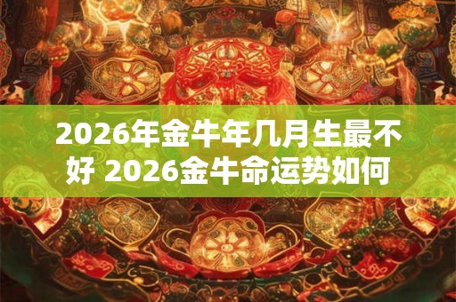 2026年金牛年几月生最不好 2026金牛命运势如何 2026年金牛年几月生最不好 2026金牛命运势如何