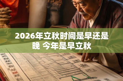 2026年立秋时间是早还是晚 今年是早立秋 2026年立秋时间是早还是晚 今年是早立秋