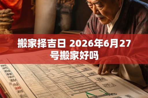 搬家择吉日 2026年6月27号搬家好吗 搬家择吉日 2026年6月27号搬家好吗