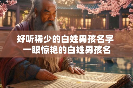 好听稀少的白姓男孩名字 一眼惊艳的白姓男孩名 好听稀少的白姓男孩名字 一眼惊艳的白姓男孩名