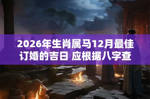 2026年生肖属马12月最佳订婚的吉日 应根据八字查询 2026年生肖属马12月最佳订婚的吉日 应根据八字查询