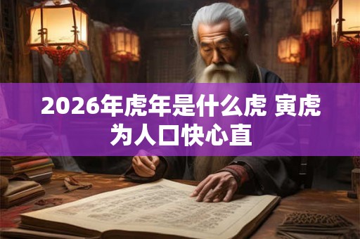 2026年虎年是什么虎 寅虎为人口快心直 2026年虎年是什么虎 寅虎为人口快心直