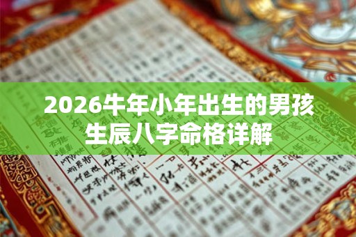 2026牛年小年出生的男孩生辰八字命格详解 2026牛年小年出生的男孩生辰八字命格详解