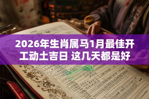 2026年生肖属马1月最佳开工动土吉日 这几天都是好日子 2026年生肖属马1月最佳开工动土吉日 这几天都是好日子