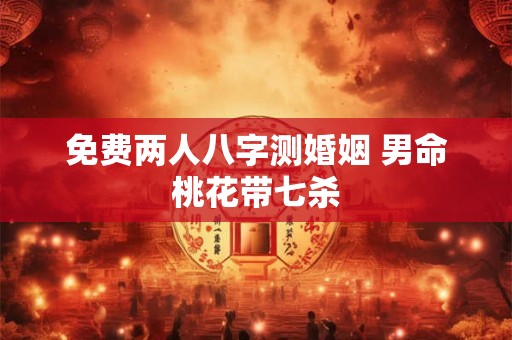 免费两人八字测婚姻 男命桃花带七杀