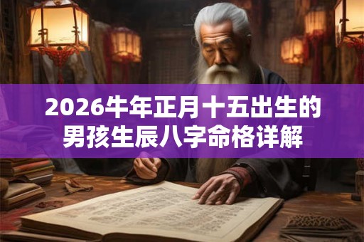 2026牛年正月十五出生的男孩生辰八字命格详解 2026牛年正月十五出生的男孩生辰八字命格详解