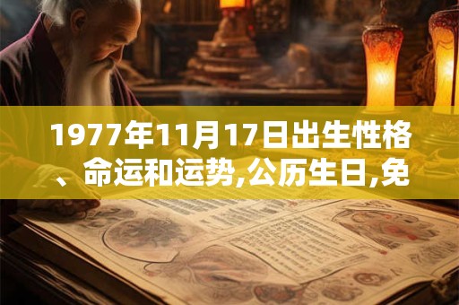 1977年11月17日出生性格、命运和运势,公历生日,免费算命 1977年11月17日出生性格、命运和运势,公历生日,免费算命