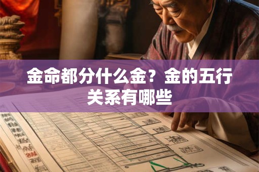 金命都分什么金？金的五行关系有哪些