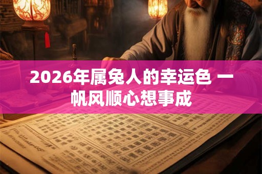 2026年属兔人的幸运色 一帆风顺心想事成 2026年属兔人的幸运色 一帆风顺心想事成