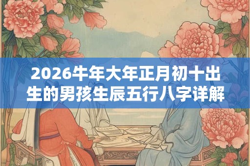 2026牛年大年正月初十出生的男孩生辰五行八字详解 2026牛年大年正月初十出生的男孩生辰五行八字详解