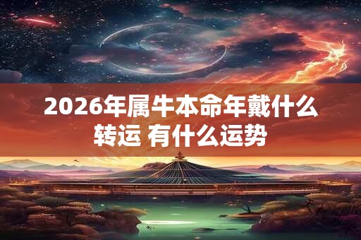 2026年属牛本命年戴什么转运 有什么运势