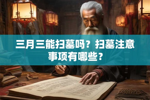 三月三能扫墓吗？扫墓注意事项有哪些？