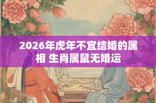 2026年虎年不宜结婚的属相 生肖属鼠无婚运