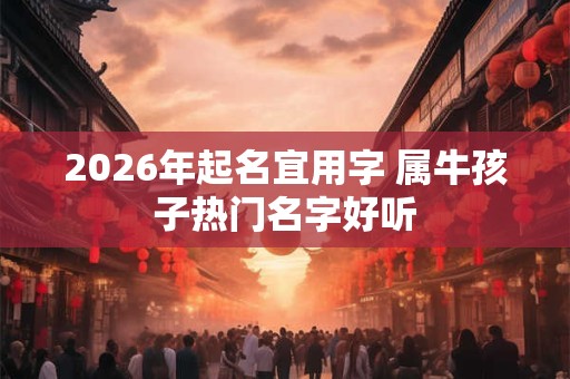 2026年起名宜用字 属牛孩子热门名字好听 2026年起名宜用字 属牛孩子热门名字好听