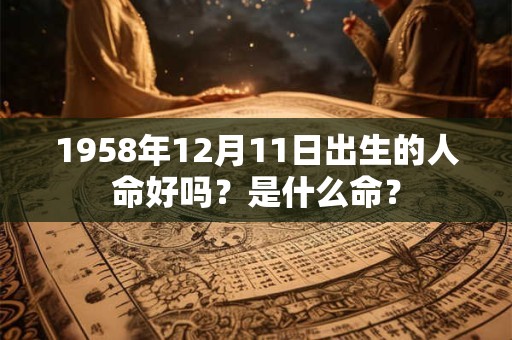 1958年12月11日出生的人命好吗？是什么命？