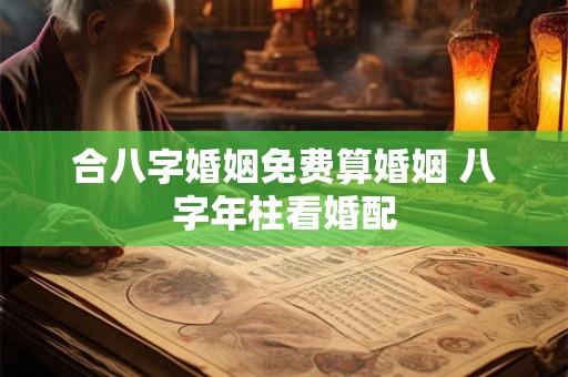 合八字婚姻免费算婚姻 八字年柱看婚配