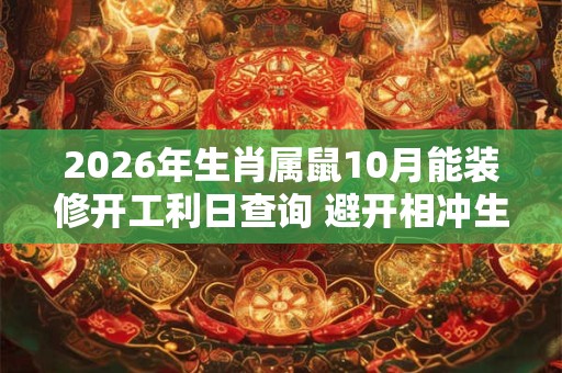 2026年生肖属鼠10月能装修开工利日查询 避开相冲生肖 2026年生肖属鼠10月能装修开工利日查询 避开相冲生肖