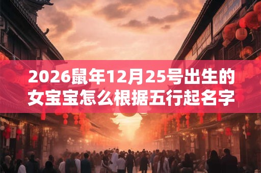 2026鼠年12月25号出生的女宝宝怎么根据五行起名字