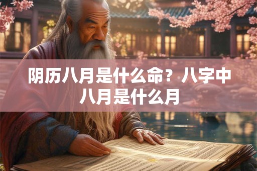 阴历八月是什么命?八字中八月是什么月 阴历八月是什么命?八字中八月是什么月