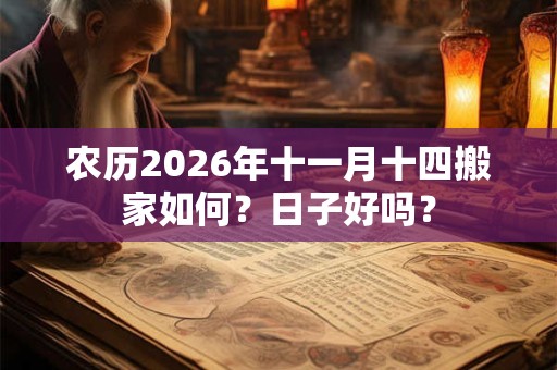 农历2026年十一月十四搬家如何？日子好吗？