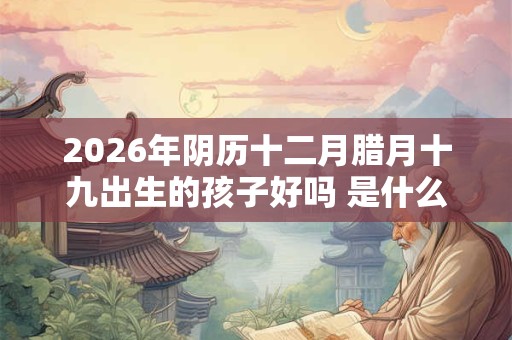 2026年阴历十二月腊月十九出生的孩子好吗 是什么命 2026年阴历十二月腊月十九出生的孩子好吗 是什么命
