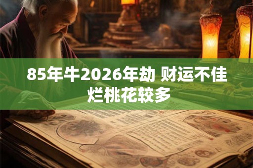 85年牛2026年劫 财运不佳 烂桃花较多 85年牛2026年劫 财运不佳 烂桃花较多